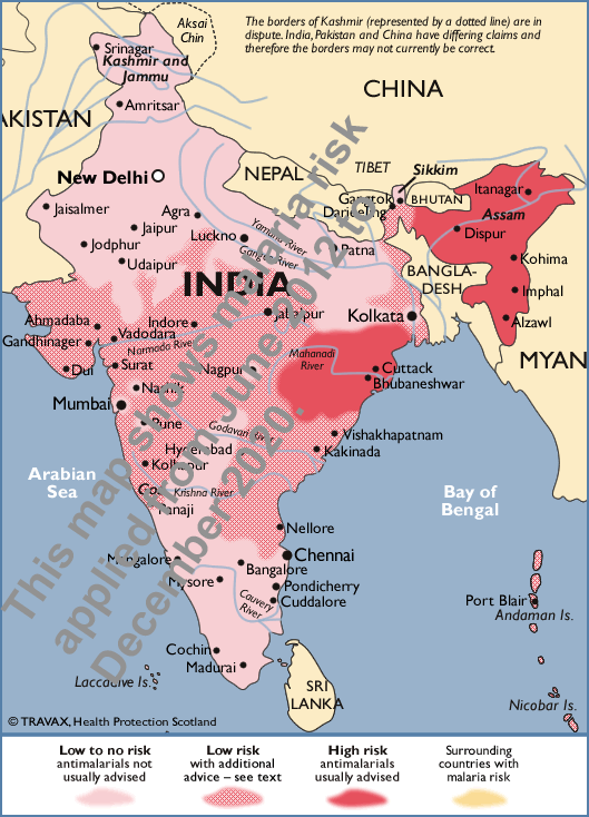 India Previous Malaria Map